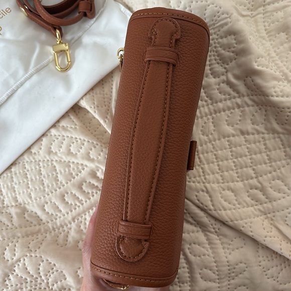 Dress up your purse/DUYP BROWN TOGO LEATHER - "LE PETIT PARIS15" CROSSBODY BAG - Picture 4 of 13